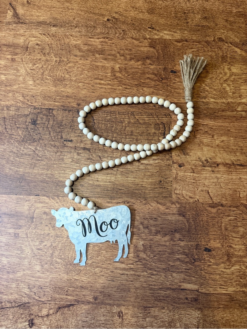 Farmhouse Cow 'Moo' Bead Garland
